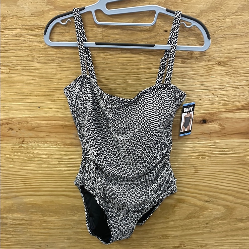 DKNY Monochrome Geometric Swimsuit